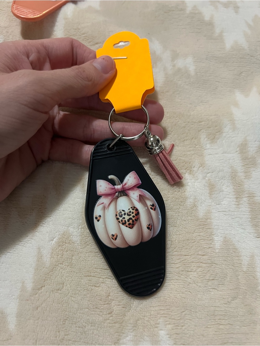 Cute Pumpkin Keychain 🎃